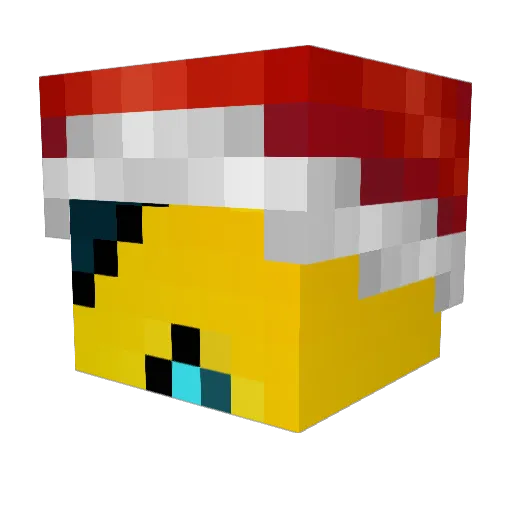 jinlol Minecraft avatar head, 3D render