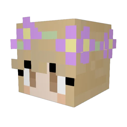 jinnycrix Minecraft avatar head, 3D render