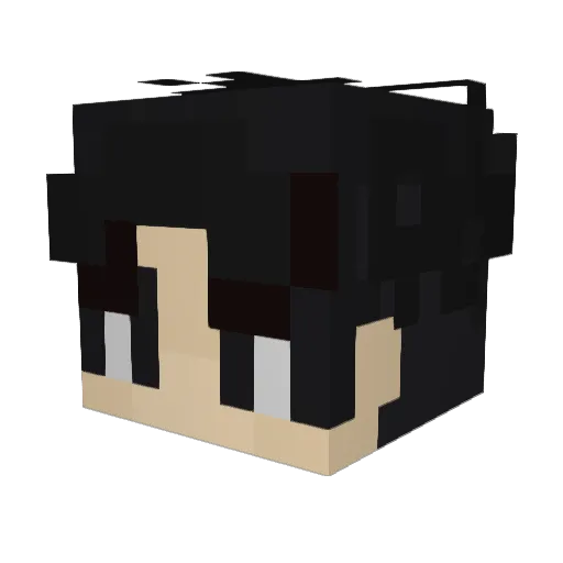 jinsang Minecraft avatar head, 3D render