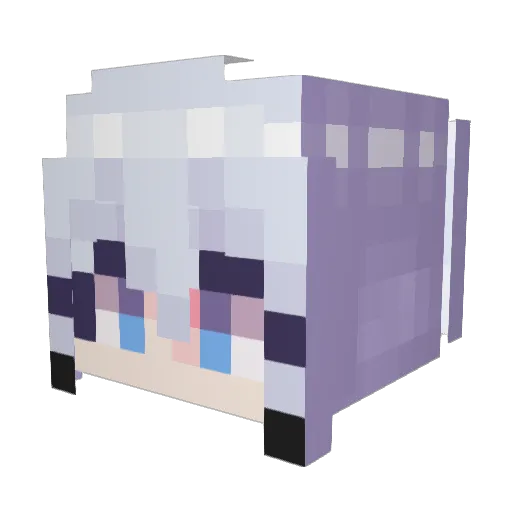 jinsao Minecraft avatar head, 3D render