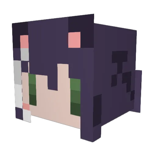 jinsei777 Minecraft avatar head, 3D render