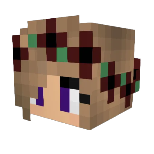 jinsen Minecraft avatar head, 3D render