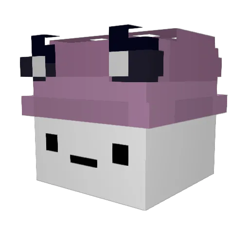 jinsolTV Minecraft avatar head, 3D render