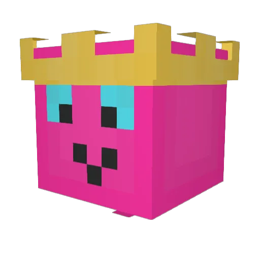 jinsooking Minecraft avatar head, 3D render