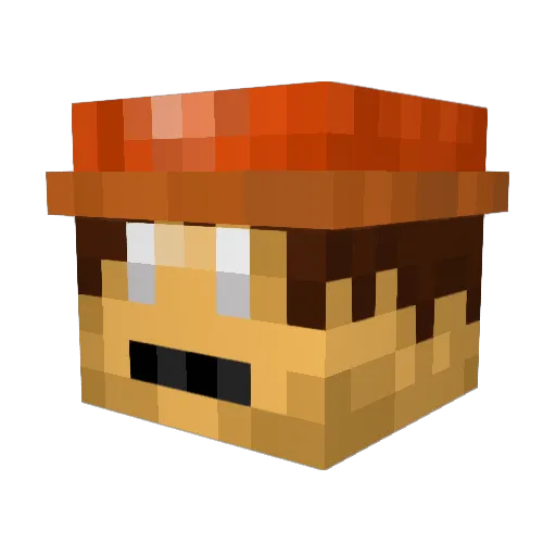 jinvis Minecraft avatar head, 3D render