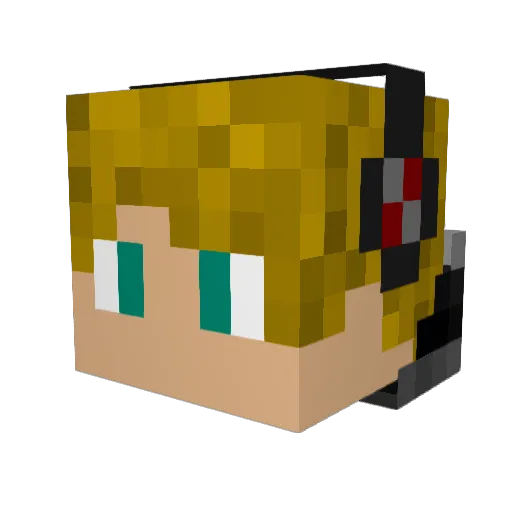 jinx2828 Minecraft avatar head, 3D render