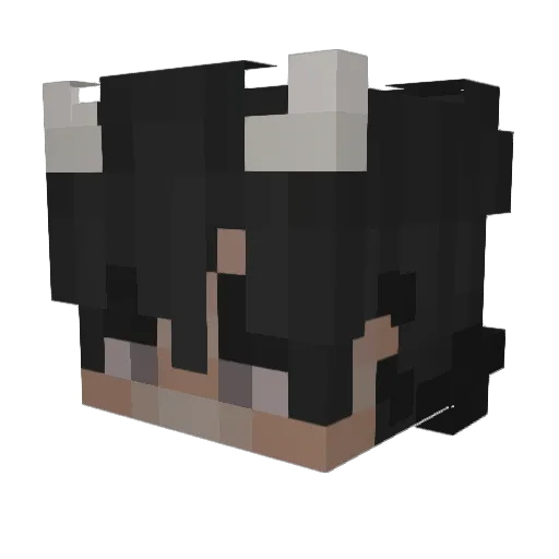 jinx_333 Minecraft avatar head, 3D render