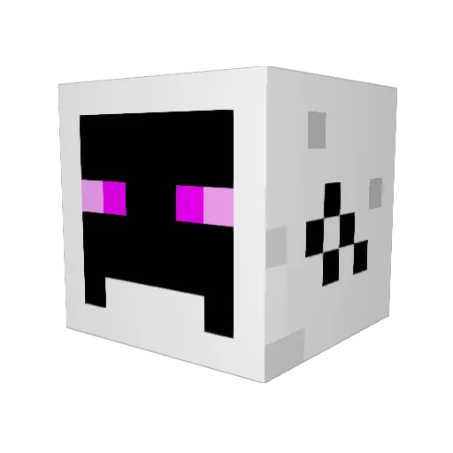 jinx_hacker Minecraft avatar head, 3D render