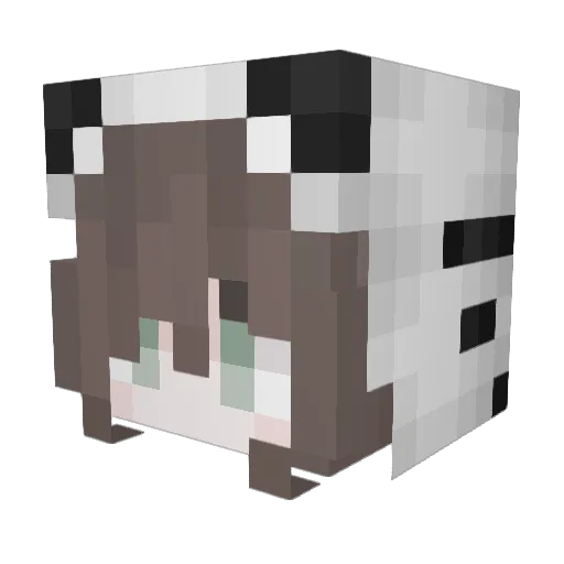 jinxchen Minecraft avatar head, 3D render