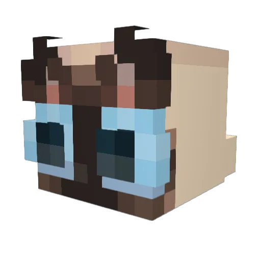 jinxedmavis Minecraft avatar head, 3D render