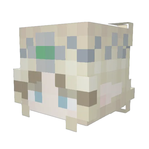 jinxx13_ Minecraft avatar head, 3D render