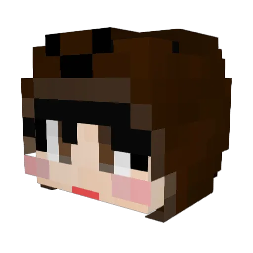 jinyoung124 Minecraft avatar head, 3D render