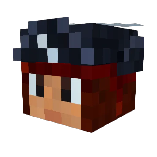 jinyume Minecraft avatar head, 3D render