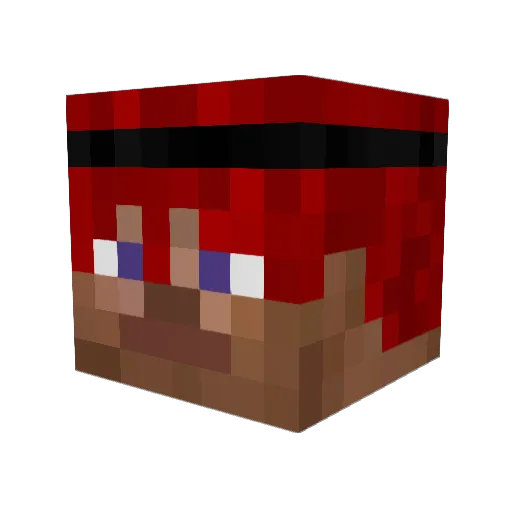 jinzai Minecraft avatar head, 3D render