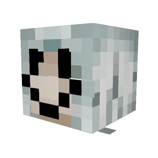 jiogipi Minecraft avatar head, 3D render