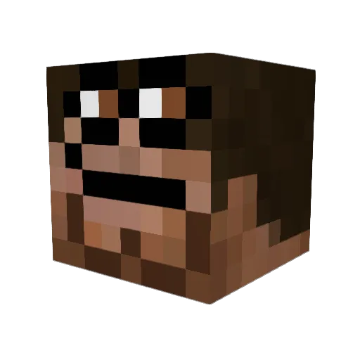 jiojij Minecraft avatar head, 3D render