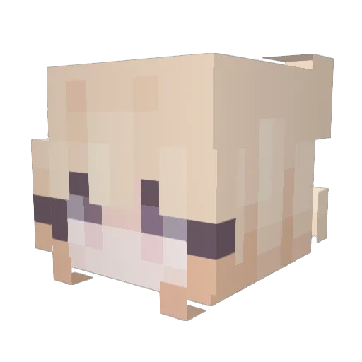 jioli Minecraft avatar head, 3D render