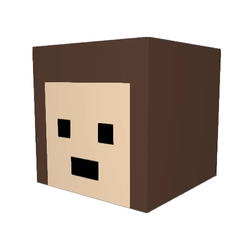 jion_1 Minecraft avatar head, 3D render