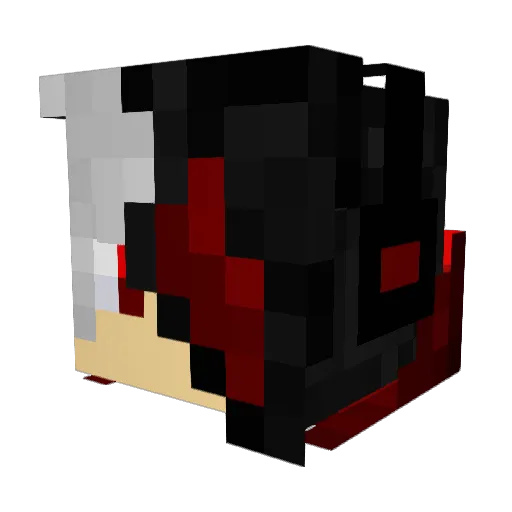 jiowolf Minecraft avatar head, 3D render