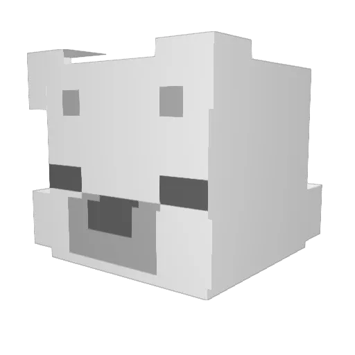 jiraljin Minecraft avatar head, 3D render