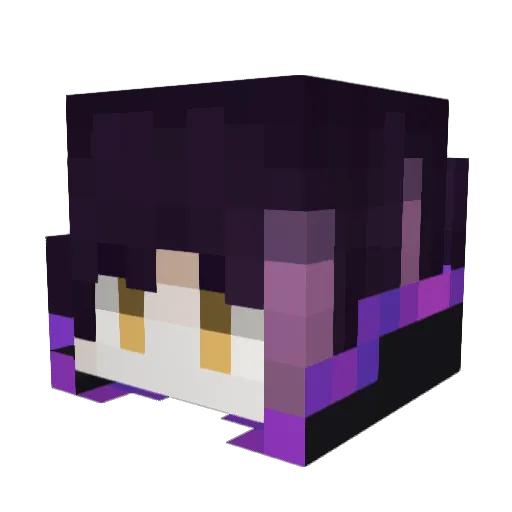 jirenren Minecraft avatar head, 3D render