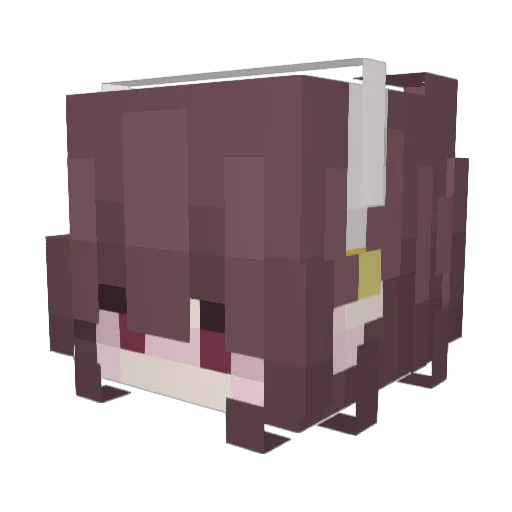 jiritsuu Minecraft avatar head, 3D render