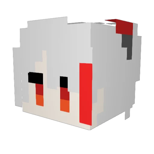 jirokei_t Minecraft avatar head, 3D render