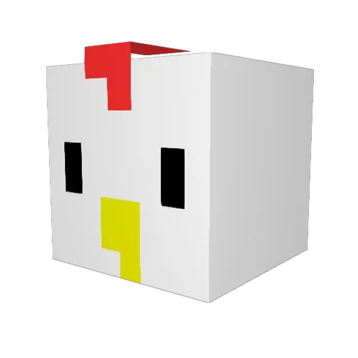 jirooster Minecraft avatar head, 3D render