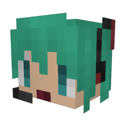 jirou0721 Minecraft avatar head, 3D render