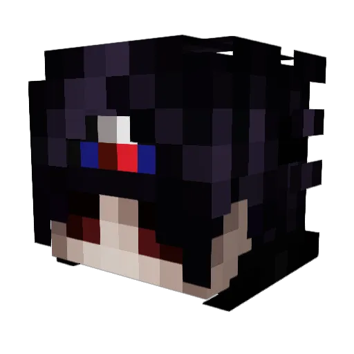 jirushing Minecraft avatar head, 3D render