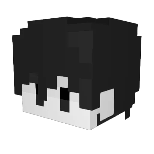 jishwaaa Minecraft avatar head, 3D render