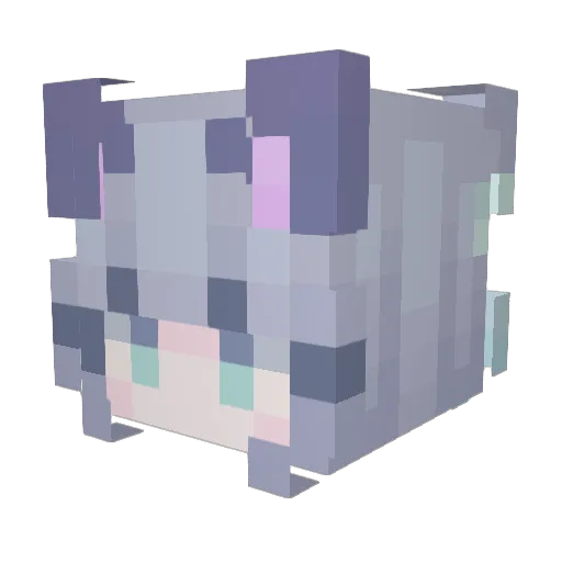jisjis Minecraft avatar head, 3D render