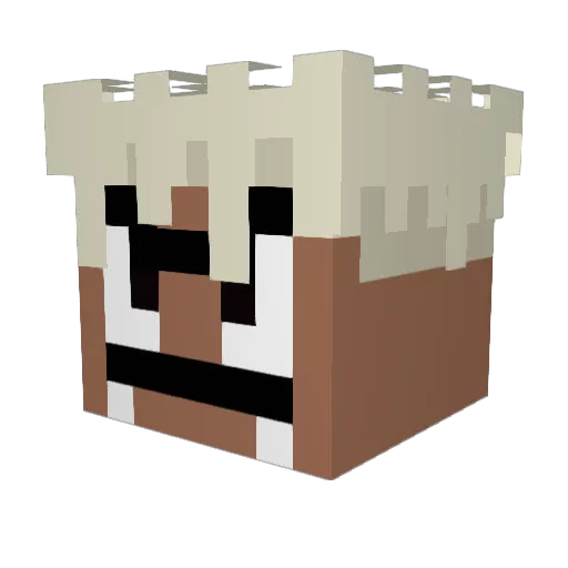 jitlitu Minecraft avatar head, 3D render