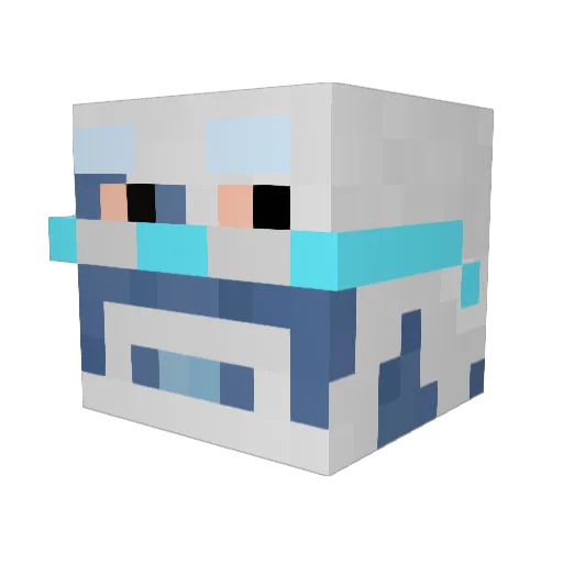 jitteryFeline Minecraft avatar head, 3D render