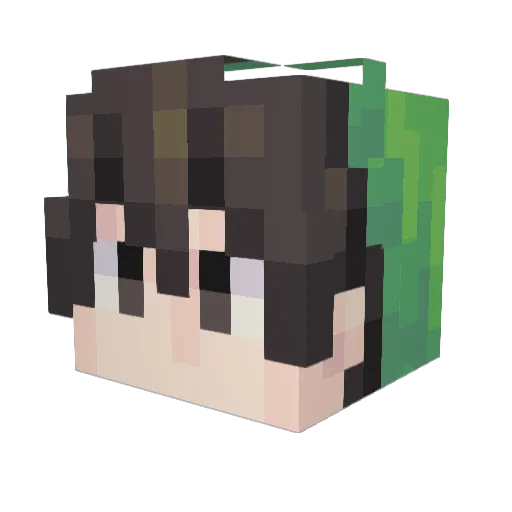 jiu9MT Minecraft avatar head, 3D render