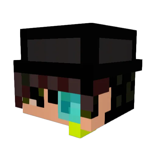 jiujiufree Minecraft avatar head, 3D render