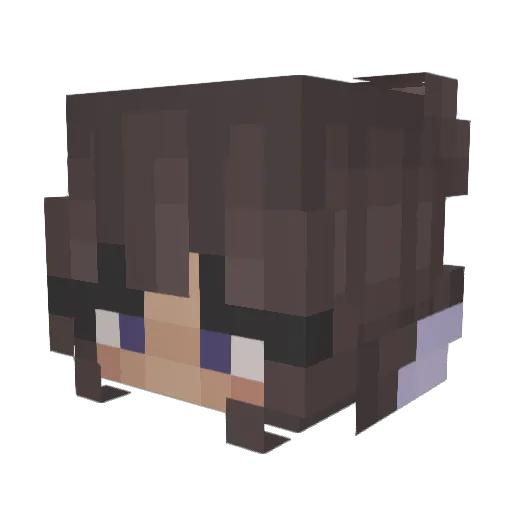 jiulq Minecraft avatar head, 3D render