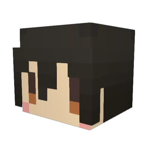 jiutica Minecraft avatar head, 3D render