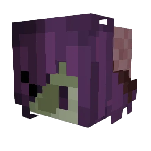 jiveret Minecraft avatar head, 3D render