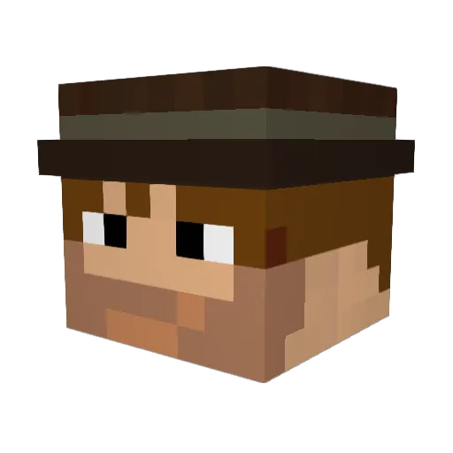 jivesAT Minecraft avatar head, 3D render