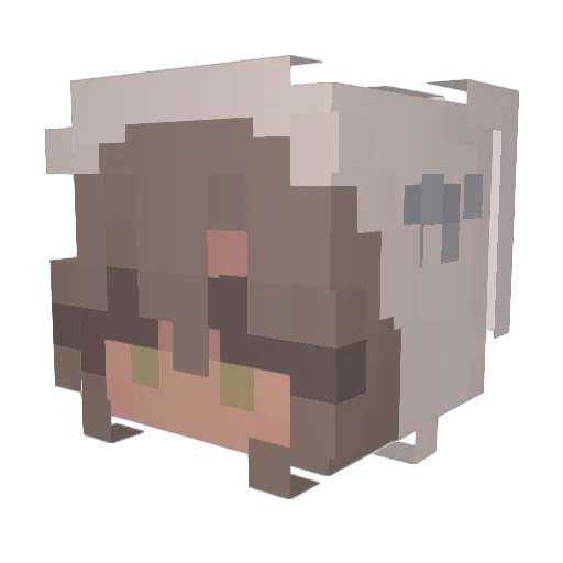 jivwoo Minecraft avatar head, 3D render