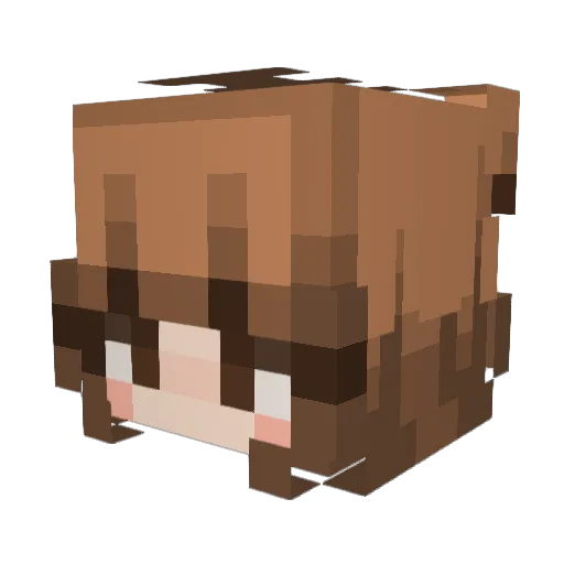 jiwik Minecraft avatar head, 3D render