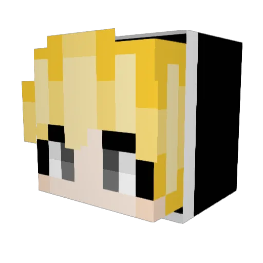 jiwoo10 Minecraft avatar head, 3D render