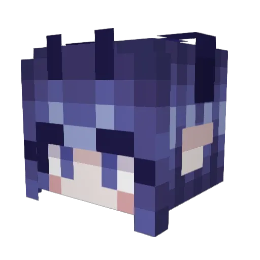 jixeh Minecraft avatar head, 3D render