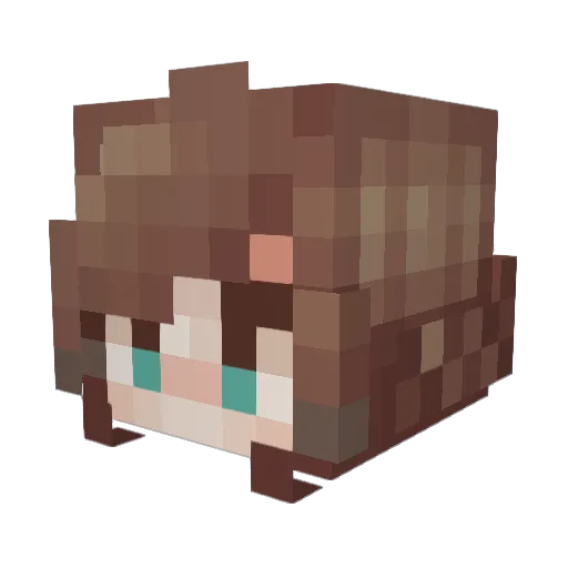 jixiaJX Minecraft avatar head, 3D render