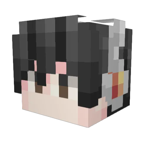 jiyefengxue Minecraft avatar head, 3D render