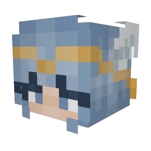 jjSquarePants Minecraft avatar head, 3D render