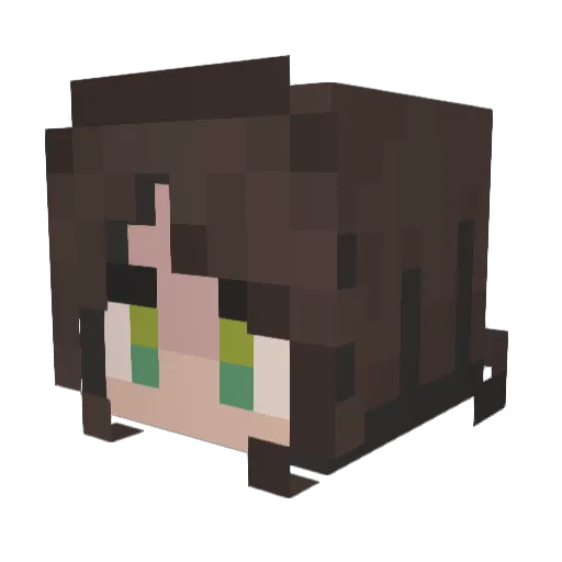 jjaa8 Minecraft avatar head, 3D render