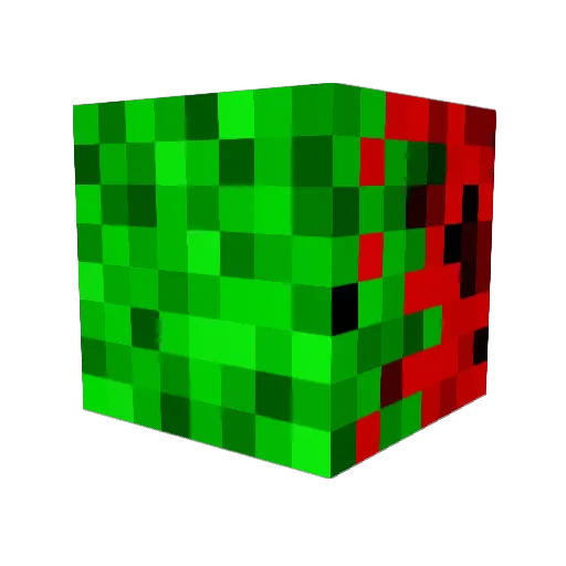 jjabu Minecraft avatar head, 3D render