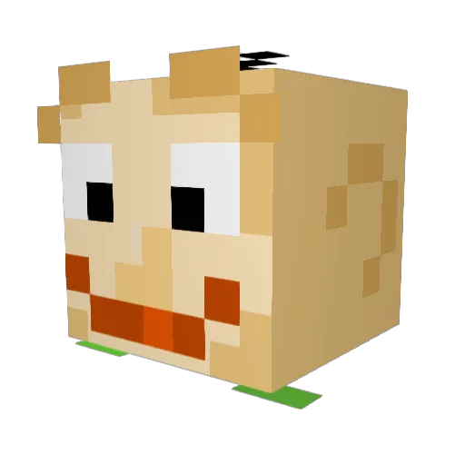 jjacob12DK Minecraft avatar head, 3D render